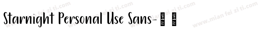 Starnight Personal Use Sans字体转换